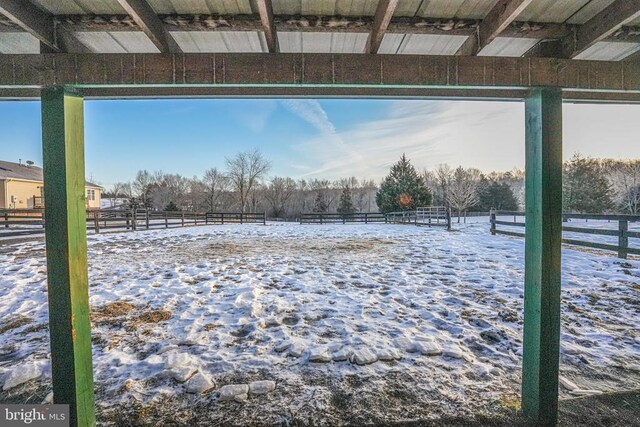 view of snowy yard