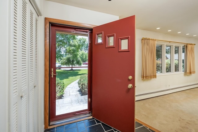616 Lynn Ln, Waynesboro, VA 22980 - foyer featuring a baseboard heating unit and recessed lighting