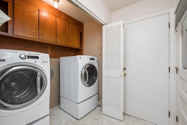 616 Lynn Ln, Waynesboro, VA 22980 - laundry room with cabinet space and washer and dryer
