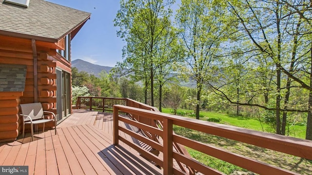974 Cross Mountain Rd, Luray, VA 22835 - deck with a mountain view