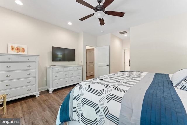 1315 Eastover Pkwy, Locust Grove, VA 22508 - bedroom featuring wood finished floors, a ceiling fan, and recessed lighting