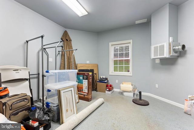 7308 Glenhaven Dr, Fredericksburg, VA 22407 - misc room featuring speckle patterned floor and baseboards
