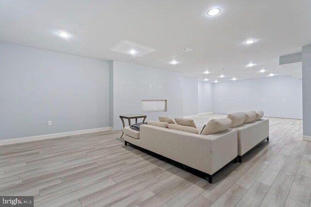 7308 Glenhaven Dr, Fredericksburg, VA 22407 - living room with light wood finished floors and recessed lighting