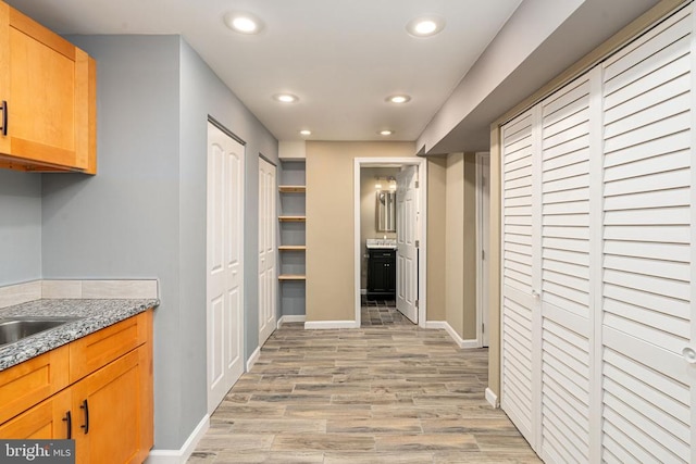 11106 Polaris Ct, Fredericksburg, VA 22407 - corridor with recessed lighting, baseboards, and light wood-type flooring