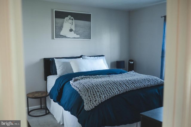 bedroom with baseboards