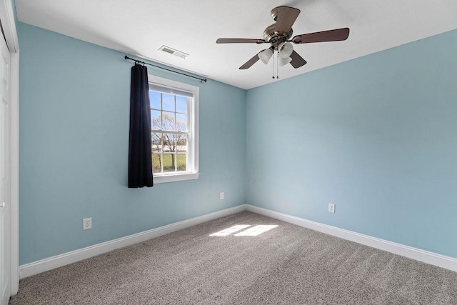 1916 Tinkling Spring Rd, Stuarts Draft, VA 24477 - unfurnished room featuring carpet floors, ceiling fan, and baseboards