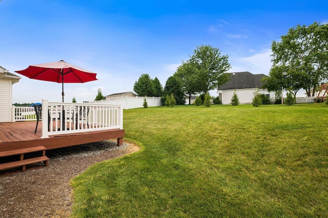 902 Waterton St, Staunton, VA 24401 - view of yard featuring a wooden deck