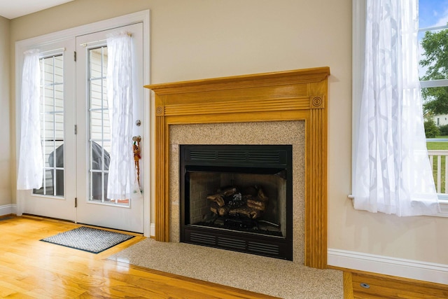 902 Waterton St, Staunton, VA 24401 - detailed view of wood finished floors and a fireplace