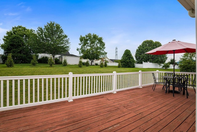 902 Waterton St, Staunton, VA 24401 - wooden terrace with a yard and outdoor dining area