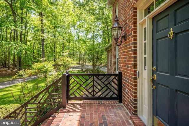 13904 Hunting Run Dr, Fredericksburg, VA 22407 - property entrance with brick siding
