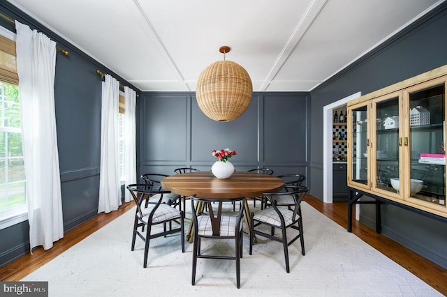 13904 Hunting Run Dr, Fredericksburg, VA 22407 - dining area featuring a decorative wall and wood finished floors