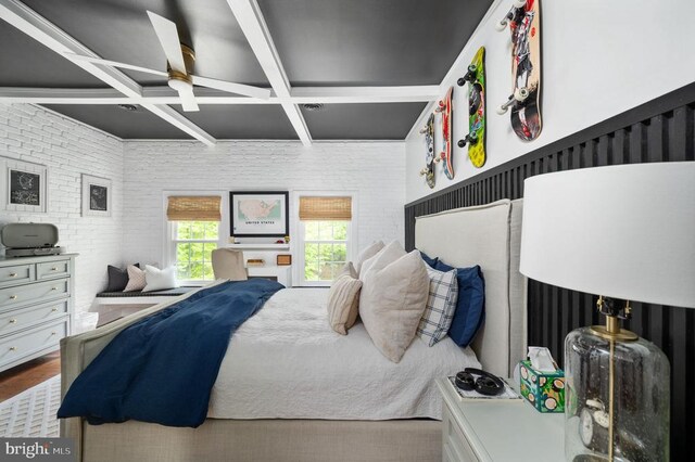 13904 Hunting Run Dr, Fredericksburg, VA 22407 - bedroom with coffered ceiling and beam ceiling