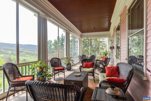 356 Routier Hill Rd, Hot Springs, VA 24445 - sunroom / solarium featuring outdoor lounge area and plenty of natural light