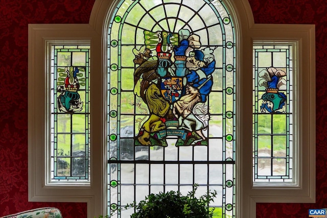 356 Routier Hill Rd, Hot Springs, VA 24445 - detailed view of wallpapered walls and a gate