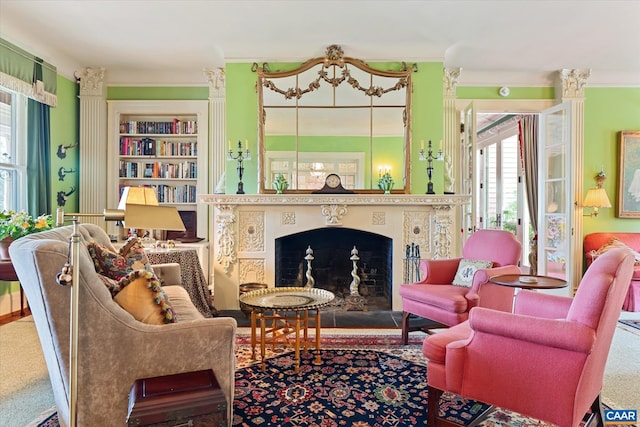 356 Routier Hill Rd, Hot Springs, VA 24445 - living area featuring a fireplace