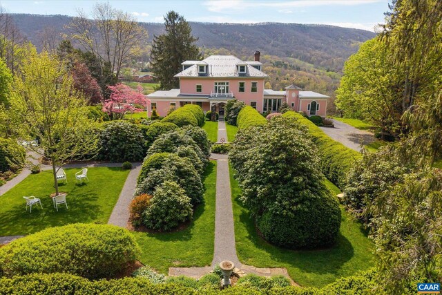356 Routier Hill Rd, Hot Springs, VA 24445 - view from above of property featuring a mountain backdrop