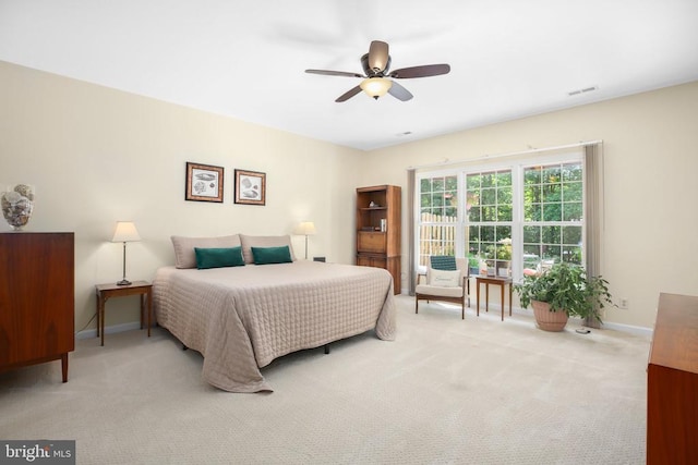9204 Saint Andrews Ln, Fredericksburg, VA 22408 - bedroom featuring light carpet and a ceiling fan