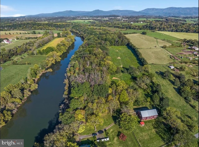 772 Kauffmans Mill Rd, Luray, VA 22835 - aerial view of property's location featuring a water and mountain view and rural landscape