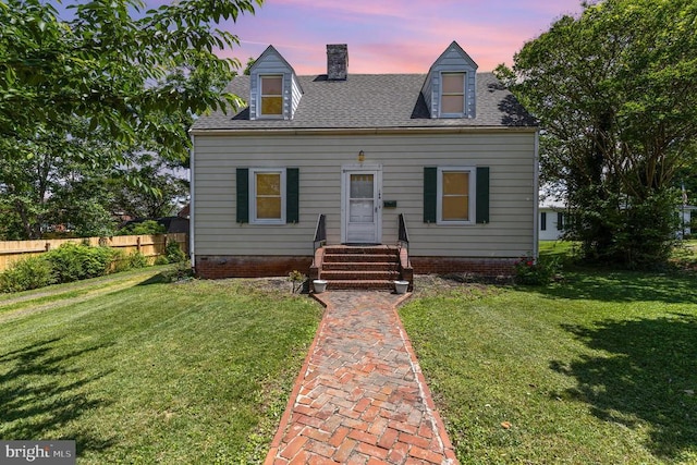 199 Peliso Ave, Orange, VA 22960 - new england style home featuring entry steps, a chimney, and roof with shingles
