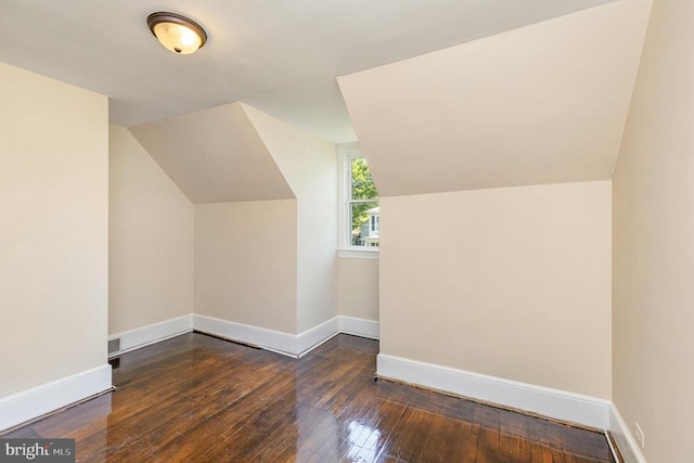 199 Peliso Ave, Orange, VA 22960 - additional living space featuring hardwood / wood-style flooring, baseboards, and vaulted ceiling