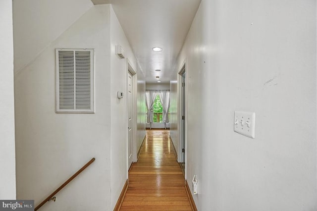 7312 Sugar Hollow Rd, Orange, VA 22960 - corridor with light wood-type flooring, an upstairs landing, and recessed lighting