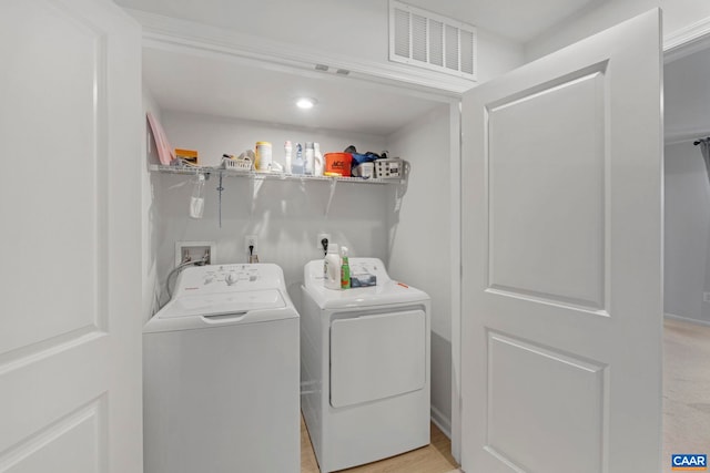 6031 Mccomb St, Crozet, VA 22932 - laundry room with washer and dryer and recessed lighting