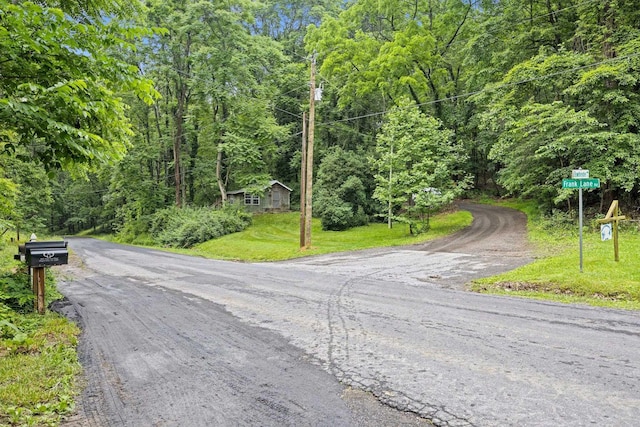 8196 Bow Bender Ln, Singers Glen, VA 22850 - view of asphalt road featuring a view of trees