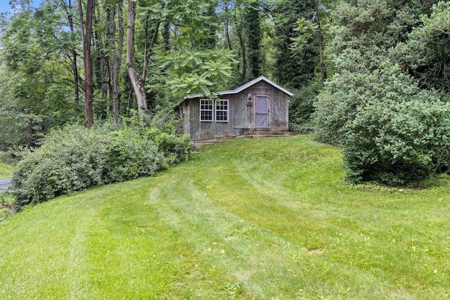 8196 Bow Bender Ln, Singers Glen, VA 22850 - view of green lawn with an outbuilding