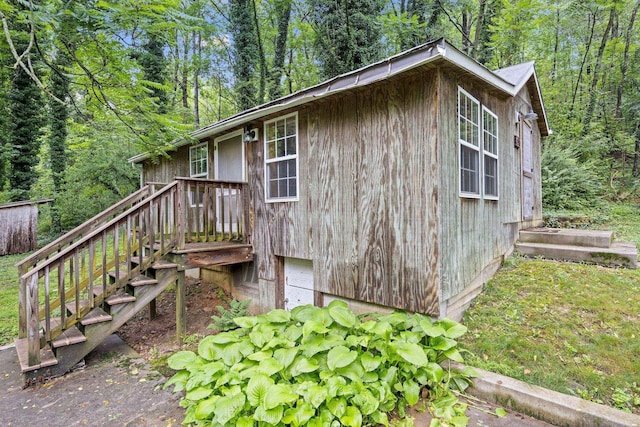 8196 Bow Bender Ln, Singers Glen, VA 22850 - view of outdoor structure with a wooded view