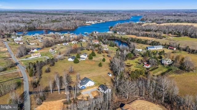 206 Seclusion Shores Dr, Mineral, VA 23117 - aerial overview of property's location featuring a nearby body of water and a forest