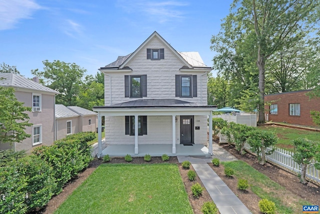 1108 E Jefferson St, Charlottesville, VA 22902 - view of front of home featuring a porch, a standing seam roof, and a metal roof