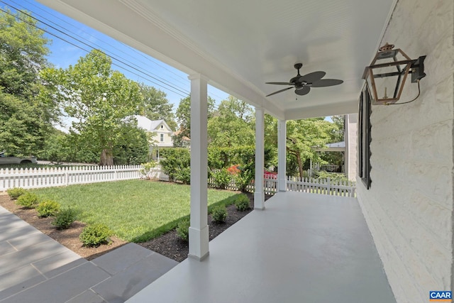 1108 E Jefferson St, Charlottesville, VA 22902 - view of patio with a ceiling fan