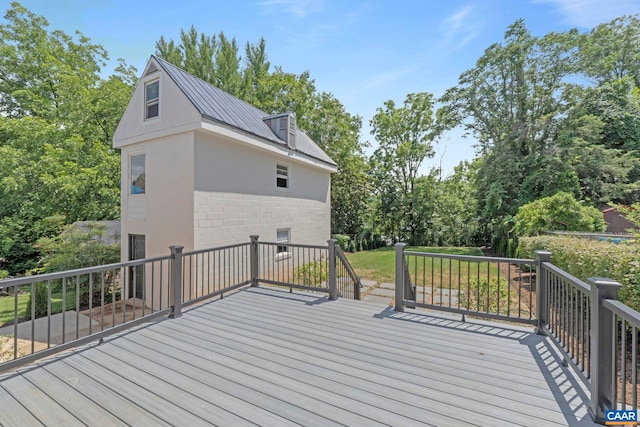 1108 E Jefferson St, Charlottesville, VA 22902 - deck with view of scattered trees