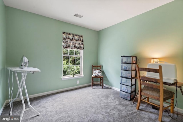  - carpeted office featuring baseboards