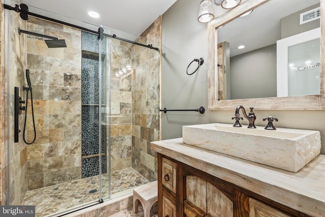 519 Cardinal Ln, Warrenton, VA 20186 - bathroom with a shower stall and vanity