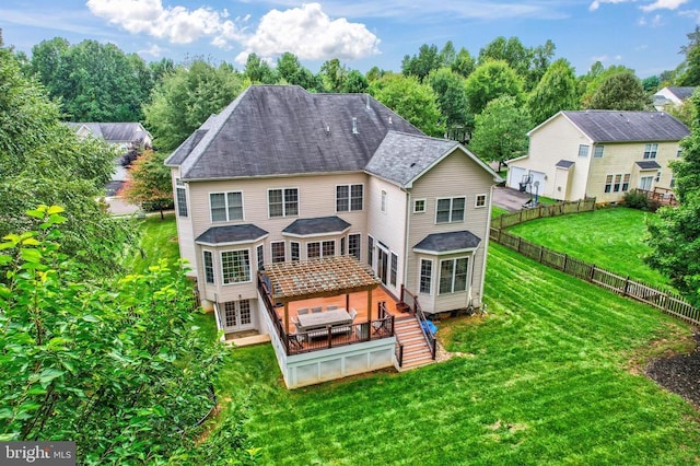 519 Cardinal Ln, Warrenton, VA 20186 - rear view of property with a deck, stairs, and roof with shingles