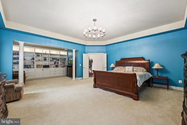 519 Cardinal Ln, Warrenton, VA 20186 - carpeted bedroom with a chandelier and baseboards