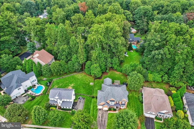 519 Cardinal Ln, Warrenton, VA 20186 - aerial view of property and surrounding area with a pool and nearby suburban area