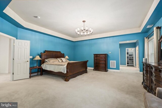 519 Cardinal Ln, Warrenton, VA 20186 - bedroom featuring carpet flooring, a chandelier, and baseboards