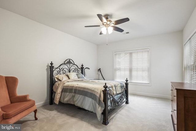 519 Cardinal Ln, Warrenton, VA 20186 - bedroom with light carpet, baseboards, and a ceiling fan
