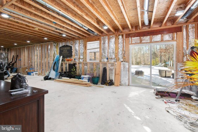 view of basement