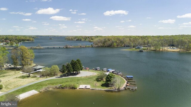 3704 Elk Creek Rd, Mineral, VA 23117 - birds eye view of property featuring a water view