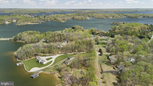 3704 Elk Creek Rd, Mineral, VA 23117 - aerial view with a forest view and a water view
