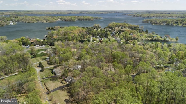 3704 Elk Creek Rd, Mineral, VA 23117 - birds eye view of property with a forest view and a water view