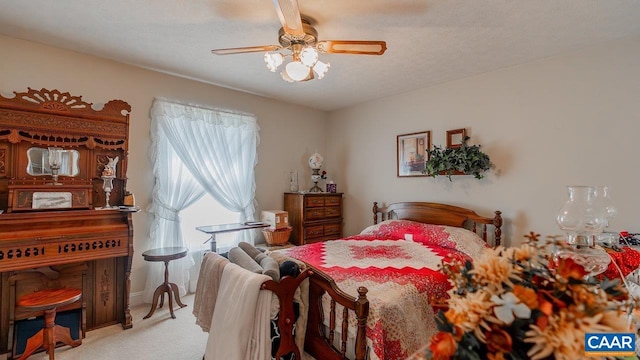 2273 Bloomer Springs Rd, Mcgaheysville, VA 22840 - carpeted bedroom featuring a ceiling fan