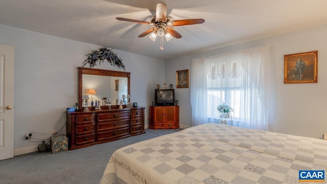 2273 Bloomer Springs Rd, Mcgaheysville, VA 22840 - carpeted bedroom featuring baseboards and ceiling fan