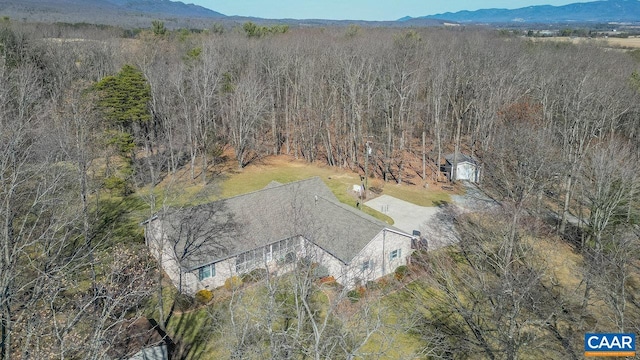 2273 Bloomer Springs Rd, Mcgaheysville, VA 22840 - birds eye view of property with a forest view and a mountain view