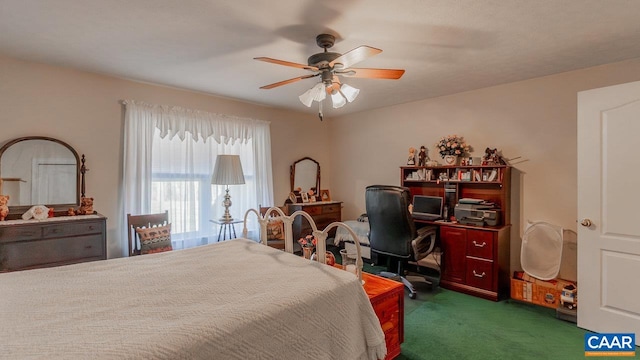 2273 Bloomer Springs Rd, Mcgaheysville, VA 22840 - carpeted bedroom with ceiling fan