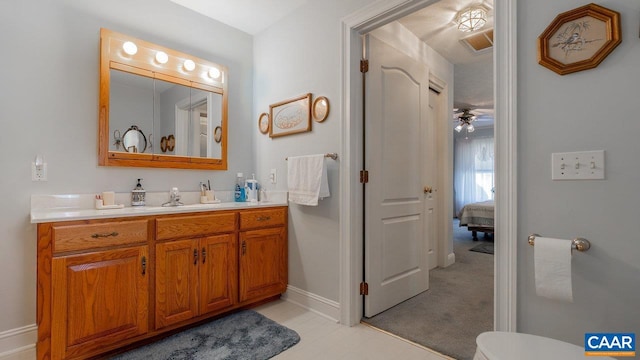 2273 Bloomer Springs Rd, Mcgaheysville, VA 22840 - bathroom featuring vanity, ensuite bathroom, baseboards, and visible vents