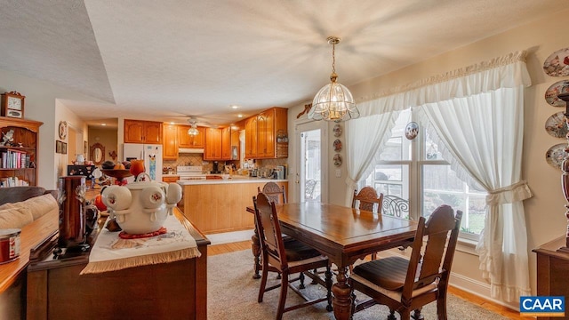 2273 Bloomer Springs Rd, Mcgaheysville, VA 22840 - dining space featuring a chandelier and light wood-style floors